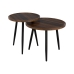 Petite Table d'Appoint Marron Noir 60 x 60 x 49,5 cm