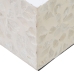 Castiçais Bege Madrepérola Madeira MDF 10,5 x 10,5 x 10,5 cm