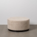 Pouf Noir Beige Métal Bois de pin Bois MDF 80 x 80 x 41 cm