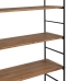 Shelves Black Beige Iron Fir wood 94 x 44 x 220 cm