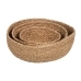 Cesta Decorativa Fibra naturale 34 x 34 x 11 cm (3 Unità)