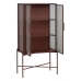 Display Cabinet With Double Glass Doors Tile Crystal Iron 52 x 33 x 90 cm