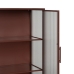 Display Cabinet With Double Glass Doors Tile Crystal Iron 52 x 33 x 90 cm