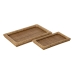 Snacksbricka Naturell Rattan 47,5 x 30 x 4 cm (2 antal)