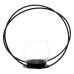 Bougeoir Noir Verre Fer 20 x 8,3 x 18,3 cm