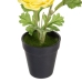 Decoratieve plant Polyester Polyethyleen Ijzer Bloem 9,5 x 9,5 x 29 cm