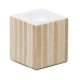 Bougeoir Beige Bambou Bois MDF 10,5 x 10,5 x 10,5 cm