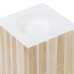 Κηροπήγιο Μπεζ Bamboo Ξύλο MDF 10,5 x 10,5 x 10,5 cm