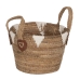 Multi-purpose basket White Natural Natural Fibre 21 x 21 x 15 cm (3 Pieces)