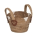 Multi-purpose basket White Natural Natural Fibre 21 x 21 x 15 cm (3 Pieces)