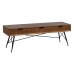 Centre Table LAGOM Black Natural Iron Rubber wood 150 x 40 x 50 cm