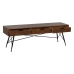 Mesa de Centro LAGOM Preto Natural Ferro Madeira da borracha 150 x 40 x 50 cm