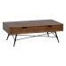 Centre Table LAGOM Black Natural Iron Rubber wood 120 x 60 x 40 cm