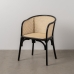 Dining Chair Black Natural 56 X 58 X 77 CM