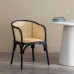 Dining Chair Black Natural 56 X 58 X 77 CM