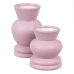 Vaso Cor de Rosa Cerâmica 10,5 x 10,5 x 13 cm