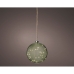 Christmas Bauble Lifetime Green Jute Crystal Ø 20 cm For hanging MicroLED