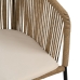 Dining Chair Black Natural Steel 55 X 54 X 79 CM