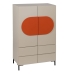 Skænk NECTO Orange Taupe Jern Træ MDF 75 x 41,8 x 123 cm