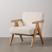 Armchair White Natural 57 X 50 X 77 CM