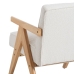 Armchair White Natural 57 X 50 X 77 CM