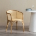 Dining Chair Natural Wood Rattan 56 X 58 X 77 CM