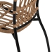 Dining Chair Black Natural Steel 51 X 58 X 87 CM