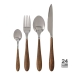 Cutlery Brown Silver Stainless steel ABS 19 x 8 x 27 cm 24 Pieces