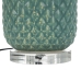 Desk lamp Green Metal Ceramic Crystal 40 X 40 X 68 CM