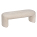 Bench Beige Polyester Pine 110 x 45 x 40 cm