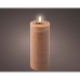 LED Candle Lumineo Brown Ø 7 x 19 cm Flame effect