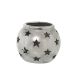 Candleholder Alexandra House Living Silver Ceramic 19 x 16 cm 19 x 16 x 19 cm