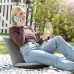 Chaise de Sol Inclinable Sitinel InnovaGoods Gris Plastique (Reconditionné B)