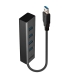 Hub USB LINDY 43324 Preto