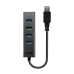 USB Hub LINDY 43324 Μαύρο