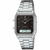 Miesten rannekellot Casio EDGY COLLECTION - BLACK Musta Hopeinen