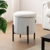 Stool with storage Versa Teddy White 30 x 38 x 30 cm