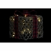 Boîte Cadeau DKD Home Decor Noir Rouge Naturel Jute Tartan 26 x 26 x 31 cm (3 Pièces)