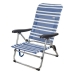 Chaise de Plage Aktive Bleu/Blanc Aluminium (61 x 50 x 85 cm) (Reconditionné B)