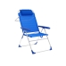 Sedia Pieghevole Marbueno 5 Posizioni Alluminio con Cuscino Blu da Spiaggia e Piscina 67X66X99 cm 10247