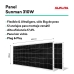 TORNASOL Kit solar autoinstalable 600W,x2 paneles solares monocristalinos ultraligero IP68