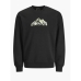 Bluza bez kaptura Męska Jack & Jones SWEAT CREW NECK 12262094 Czarny