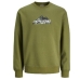 Férfi Kapucni nélküli pulóver Jack & Jones SWEAT CREW NECK 12262094 Zöld