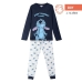 Pijama Infantil Stitch Albastru