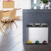 Recycling prullenbak Kitchen Move Zoe Zilverkleurig Met pedaal