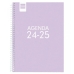 Agenda Finocam Cool Fialová Quarto 15,5 x 21,2 cm 2024-2025