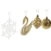 Bolas de Natal Home ESPRIT Dourado Polietileno 28 x 7 x 40 cm (70 piezas)