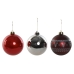 Bolas de Navidad Home ESPRIT Rojo Plateado Polietileno 21,5 x 21,5 x 22,5 cm (15 Piezas)