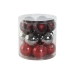 Kerstballen Home ESPRIT Rood Zilverkleurig Polyethyleen 21,5 x 21,5 x 22,5 cm (15 Onderdelen)