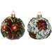 Christmas Bauble Home ESPRIT Red Green Resin 24 x 24 x 28 cm (2 Units)